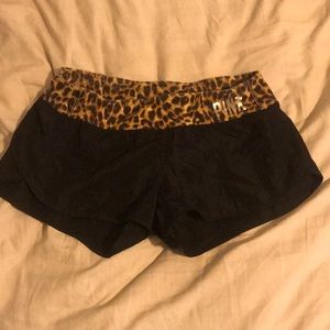 PINK black running shorts🐆